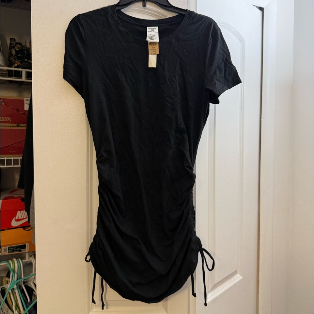 Black Dress - cinched sides.